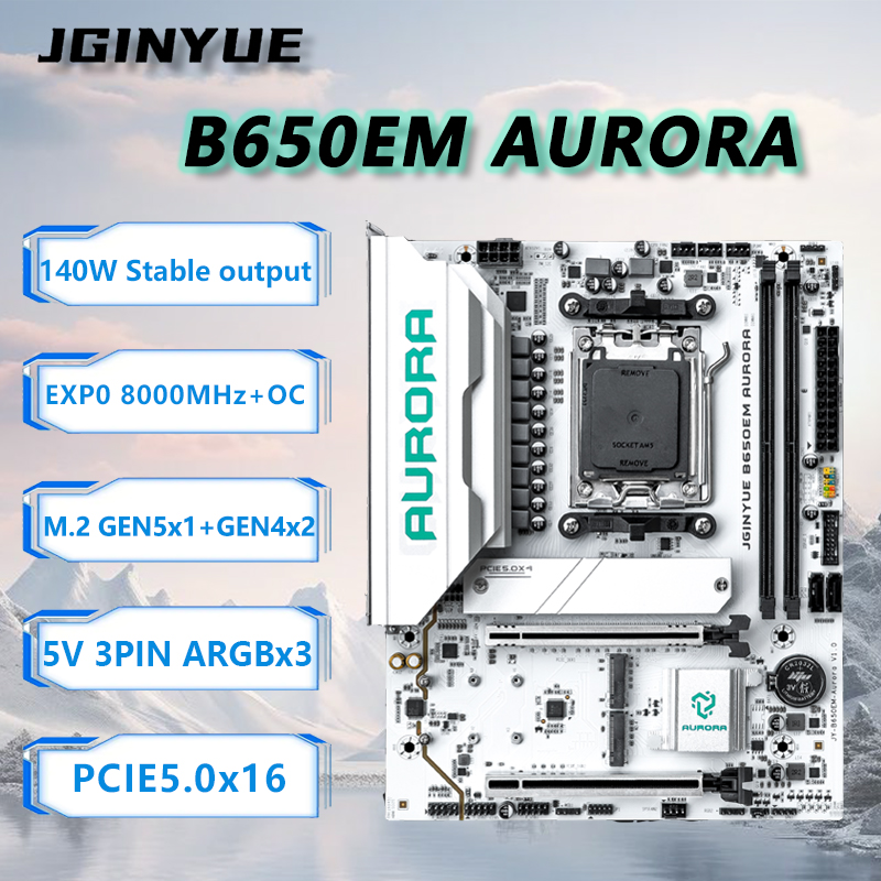 JGINYUE B650M AURORA New Mothe - Ddr5 Rgb Ram 评论和价格